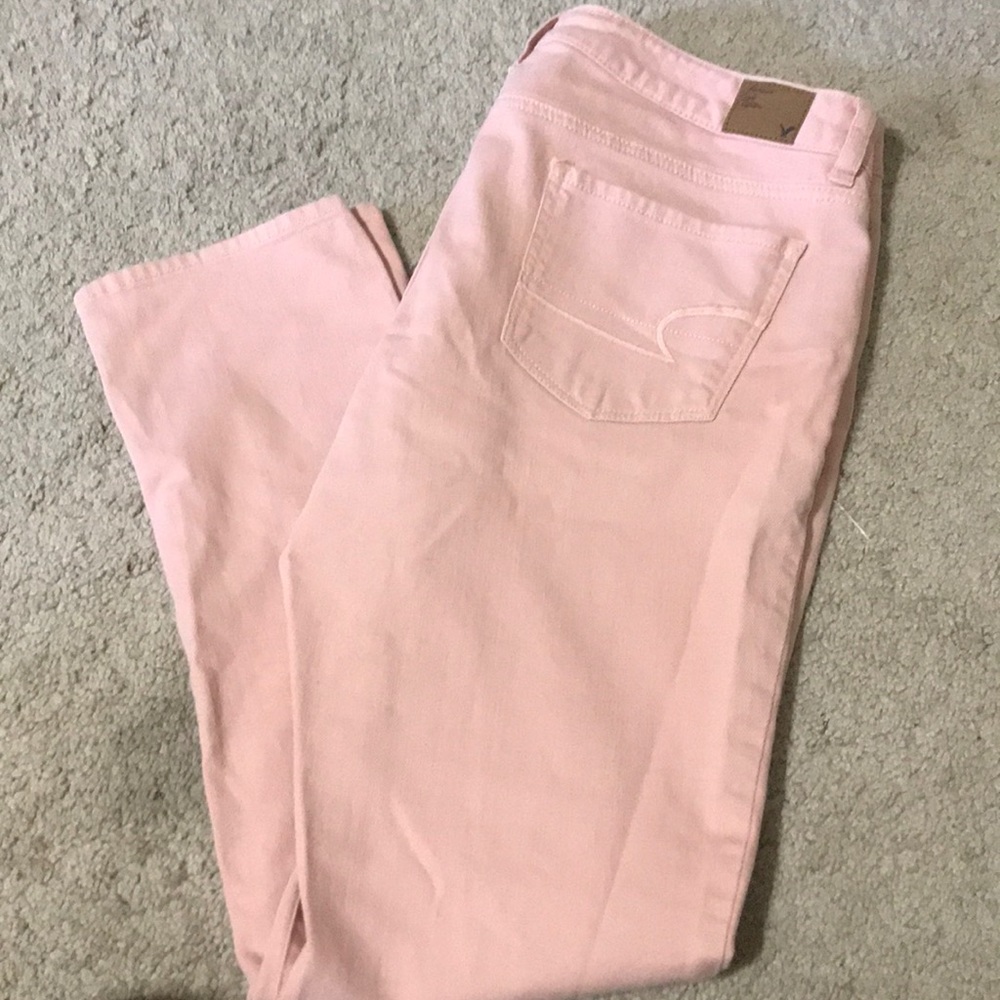 American eagle size 10 short pastel pink pants
